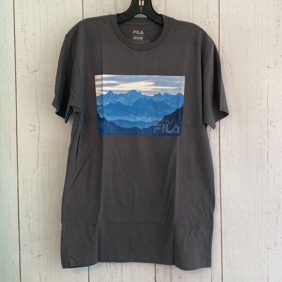 Nwt- Fila Mountain Vista Short Sleeve Tee Shirt Men's Size Medium In Dark Grey - Picture 5 of 9